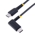 StarTech.com 3ft (1m) USB-C Fast Charging Cable, Rugged, Right-Angled, Charge & Sync, 60W (3A) PD, USB 2.0, TPE Jacket and Aramid Fiber - USB C Charging Cord