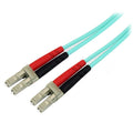 StarTech A50FBLCLC1,1m 10 Gb Aqua Multimode 50/125 Duplex LSZH Fiber optic Patch Cable LC - LC Male Network