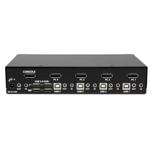 StarTech.com 4 Port USB DisplayPort KVM Switch with Audio - TAA