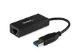 Startech USB31000S, USB 3.0 to Gigabit Ethernet NIC Network Adapter, 10/100/1000 Network Adapter, LAN Adapter, USB (M) to RJ45 (F), 1 Year