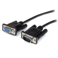 Startech MXT1002MBK, 2m, RS232 Serial Extension Cable, Male to Female Cable, Black, 1 Year Warranty