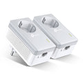 TP-Link TL-PA4010P KIT AV600 Powerline Adapter with AC Pass Through Starter Kit 600Mbps HomePlug AV 1x100Mbps LAN Power Socket 300m ~TL-PA4016P KIT, 3 Years