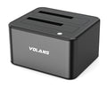 Volans VL-DS30S, Dual Bay USB3.0 Aluminium Docking Station, Drive Type: 2.5″ and 3.5″ SATA HDD, 1 Year Warranty