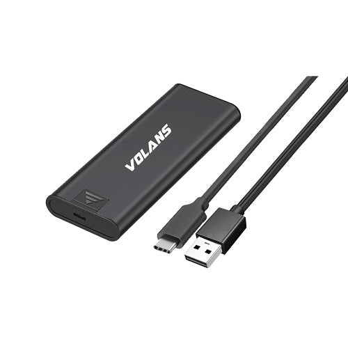 Volans VL-U3M2S-V, Aluminium SATA M.2 SSD to USB-C Enclosure, 1 Year Warranty