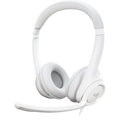 Logitech 981-001287, H390 Computer Headset, On-Ear, Noise cancelling mic, Wired, USB-A, Off-White, 1 Year Warranty