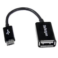 StarTech UUSBOTG, 5in Micro USB to USB OTG Host Adapter, 1 Year Warranty