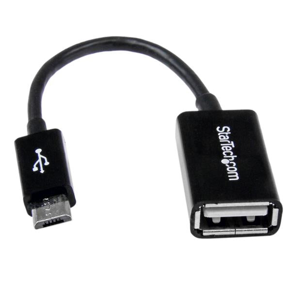 StarTech UUSBOTG, 5in Micro USB to USB OTG Host Adapter, 1 Year Warranty