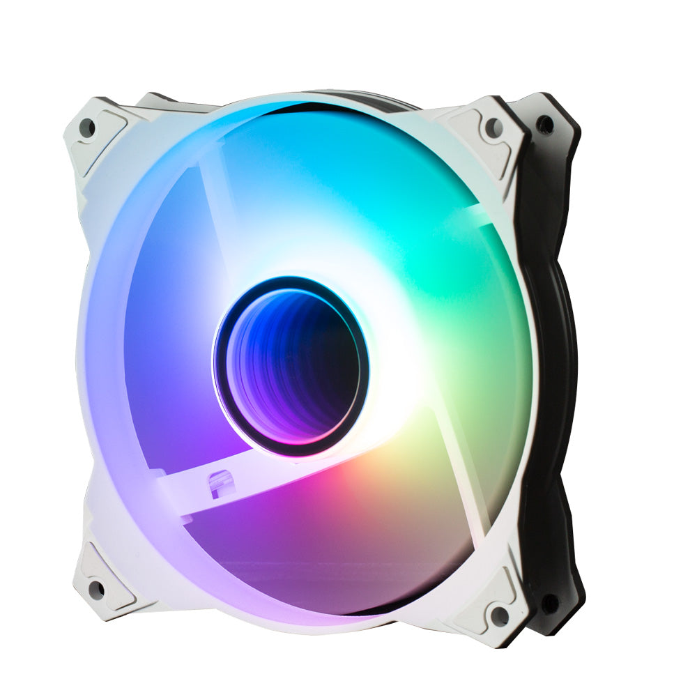 Zalman ZM-IF120 WH, Size: 120mm, Airflow: 55.2CFM, Noise: 21dBA, ARGB, White, 1 Year Warranty