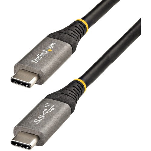 StarTech USB31CCV1M, USB-C to USB-C Cable, Male to Male, Length: 1m, Black, 2 Year Warranty