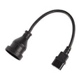 4Cabling 011.180.0029, IEC C14 Mains Socket Power Cable, 0.3m, Black, 1 Year Warranty