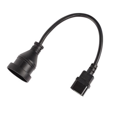 4Cabling 011.180.0029, IEC C14 Mains Socket Power Cable, 0.3m, Black, 1 Year Warranty