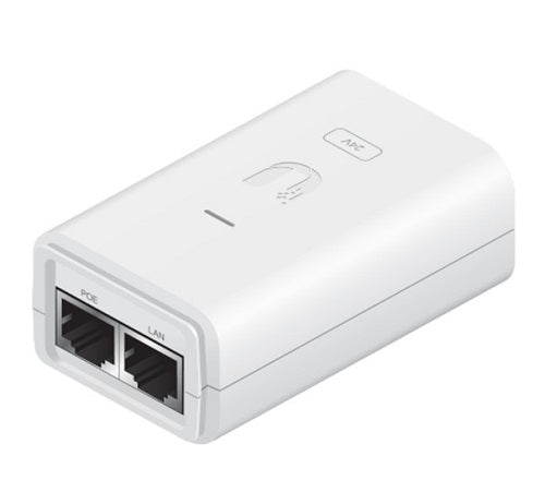 Ubiquiti POE-24-12W-G-WH-AU, POE Injector, 24VDC, 12W Gigabit, White, 1 Year Warranty