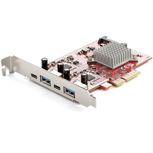 StarTech PEXUSB312A2C2V, 4-Port USB to PCIe Expansion Card, 2xUSB-C, 2xUSB-A, 2 Year Warranty