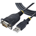 StarTech 1P3FP-USB-SERIAL, DB9 RS232 to USB-A Cable, Male to Male, Length: 1m, Black, 3 Year Warranty
