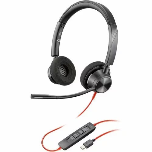 HP/Poly 8X220AA, Blackwire 3320 MS, Wired Stereo Headset, USB-C/A, 2 Year Warranty