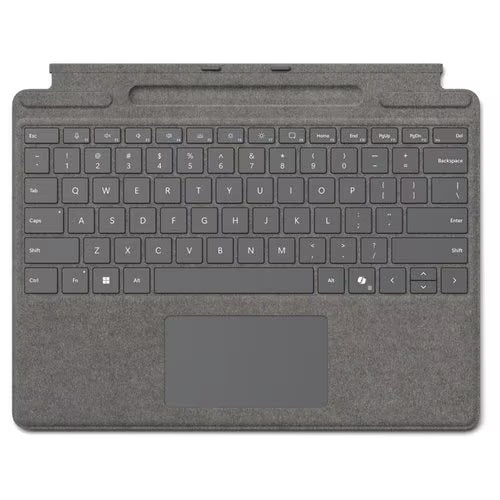 Microsoft 8XB-00200, Signature Keyboard for Surface Pro Series with Slim Pen Slot, Platinum, 1 Year Warranty