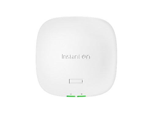 HPE S1T09A, Aruba Instant On AP21 Dual Band IEEE 802.11ax 1.46 Gbit/s Wireless Access Point - Indoor - 2.40 GHz, 5 GHz - 2 x Internal Antenna(s) - Internal - MIMO Technology - 1 x Network (RJ-45) - Gigabit Ethernet - 10.90 W - Ceiling Mountable