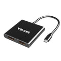 Volans VL-UC2H, Aluminium USB-C to Dual HDMI 2.0 Adapter – 4K@60Hz, 1 Year Warranty