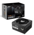Asus TUF-GAMING-1200G, 1200W 80 Plus Gold Fully Modular PSU, Japanese Capacitors.135mm Fan, Dual Ball Fan Bearings, 10YW