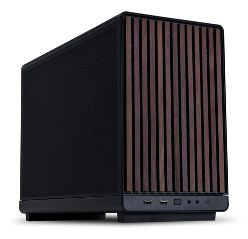 Lian Li PC-A3X-WD, DAN-A3 Mesh Small Tower Micro-ATX Case, Drive Bays: 2x2.5", Expansion Slot: 4, Fan: 120mm, Motherboard Support: M-ATX/ITX, Wood, 1 Year Warranty