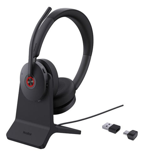 Yealink BH74 with Stand Teams USB-C/A, Microsoft Certified Teams Bluetooth Wireless Headset, 6-Mic Beamforming Noise Cancellation, Dongle, Charging Stand & Carry Case , 1 Year Warranty
