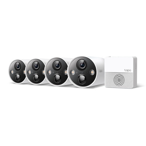 *NEW LAUNCH* TAPO C420S4 – 4x 2K QHD 4MP Wire-Free Cameras, 180-Day Battery, Full-Color Night Vision, AI Person/Pet/Vehicle Detection, Two-Way Audio, IP65, H200 Hub Included, 512GB Local Storage Support, 1 Year Warranty