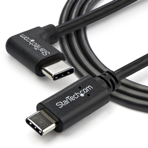StarTech.com 3ft (1m) USB-C Charging Cable, Right-Angled, Charge & Sync, 60W (3A) PD, USB 2.0 Laptop Charger Cable - USB C Charging Cord
