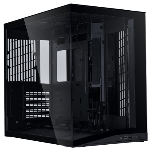 Lian Li PC-O11DMIV2X, O11 Dynamic Mini Tempered Glass Case, Drive Cage: 2.5" SSD x 2 or 3.5" HDD x 2, Expansion Slot: 5, ATX/Micro-ATX/Mini-ITX, Black V2, 1 Year Warranty