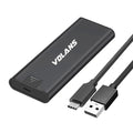 Volans VL-U3M2-S, Aluminum M.2 SATA SSD to USB-C External Enclosure, 1 Year Warranty