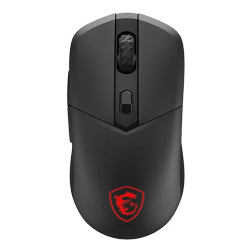 MSI VERSA 300 ELITE WIRELESS, VERSA 300 Elite RGB Wireless Gaming Mouse, Symmetrical Design, 26K DPI, PixArt PAW3395DM Optical Sensor, 6 Buttons, OMRON Micro Switch, Tri-mode (2.4GHz Wireless/BT 5.3/Wired USB-C), Up to 80Hrs Battery Life, Pure PTFE