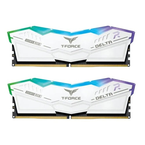 *Price Valid For SOH Only* Team FF4D532G6400HC40BDC01, T-FORCE Delta RGB, DDR5 UDIMM, 32GB(2x16GB), 6400MHz, CL40, 1.35V, Intel XMP 3.0 and AMD EXPO, White, Limited Lifetime Warranty