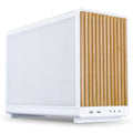 Lian Li PC-A3W-WD, DAN-A3 White Beech Wood Edition, Micro ATX, Steel Mesh Side Panel, Drive Bays:  2×2.5”, 1×2.5” or 1×3.5”, Exapansion Slot: 4, Fan: 120mm, Motherboard Support: M-ATX/ITX, White, 1 Year Warranty