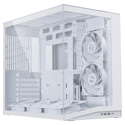 Lian Li PC-O11DMIV2FW, O11D MINI V2 Flow ATX Case, Tempered Glass, Drive Bays: 2x2.5” SSD or 2x3.5”HDD, Expansion Slot: 5, Fan: 120mm, Motherboard Support:  ATX / Micro-ATX / Mini-ITX, White, 1 Year Warranty