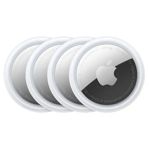 Apple MFEA4X/A, AirTag (2nd Gen), 4 Pack, Rated IP67, Bluetooth for proximity finding + NFC tap for Lost Mode, Built-in Speaker, User replaceable CR2032 coin cell battery, Built in Accelerometer sensor, Compatible with iPhone with iOS 26.0 or later
