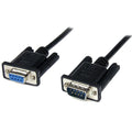 Startech SCNM9FM2MBK, 2m Black DB9 RS232 Serial Null Modem Cable F/M - DB9 Male to Female, 9 pin Null Modem Cable - 1x DB9 (M), 1x DB9 (F), Black - 2 meter / 6.56ft, Limited Lifetime Warranty