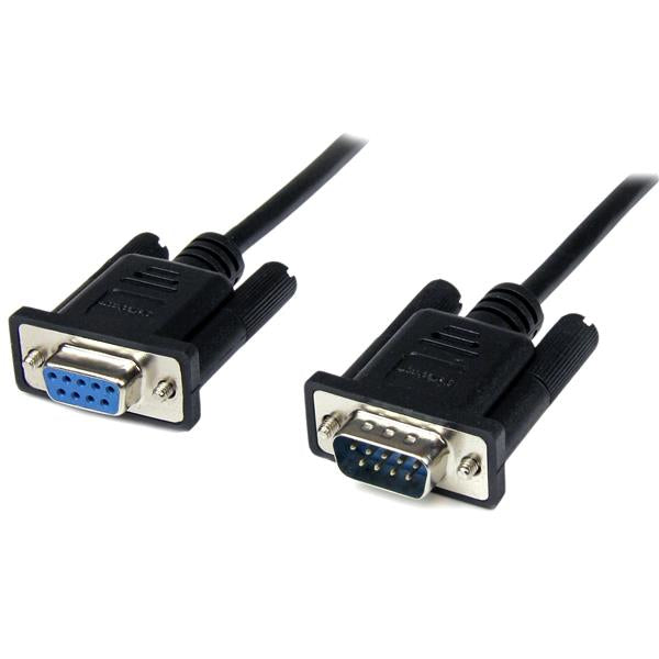 Startech SCNM9FM2MBK, 2m Black DB9 RS232 Serial Null Modem Cable F/M - DB9 Male to Female, 9 pin Null Modem Cable - 1x DB9 (M), 1x DB9 (F), Black - 2 meter / 6.56ft, Limited Lifetime Warranty