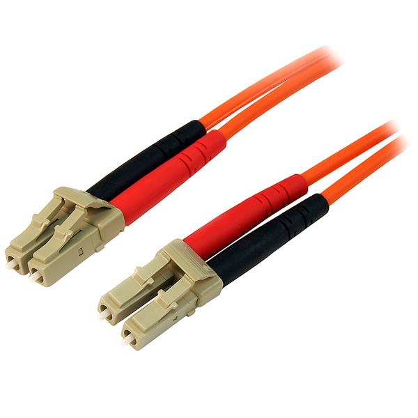 StarTech 50FIBLCLC3, Fiber Optic Multimode Duplex Cable, LC to LC, Male to Male, Length: 3m, Orange, Limited Lifetime Warranty