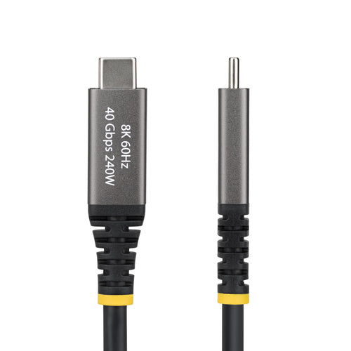 StarTech.com 2m (6ft) Active USB4 Cable, 40Gbps, 240W PD, 8K 60Hz/4K 240Hz DP2.1 DP40, TPE Jacket, Thunderbolt 4 Compatible USB-C Cable - Black USB-C Cord