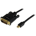 StarTech MDP2DVIMM6B, 6 ft Mini DisplayPort to DVI Adapter Converter Cable - 6 foot Mini DP to DVI Video Adapter Converter - MDP to DVI Cable for Mac or PC 1920x1200 - Black