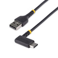 StarTech.com 3ft (1m) USB-A to USB-C Fast Charging Cable, Rugged, Right-Angled, Charge & Sync, 3A, USB 2.0, TPE Jacket and Aramid Fiber - USB Charging Cord