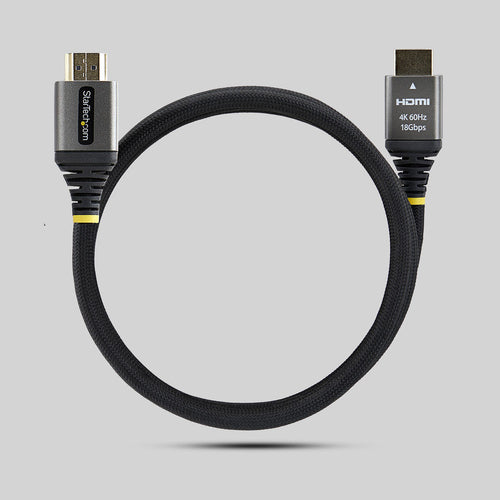 StarTech.com 1m (3ft) Premium Certified High Speed HDMI Cable, Ultra Flexible HDMI Cable, 4K 60Hz/1440p 144Hz w/HDR10/ARC, 18Gbps, High Flex Braided HDMI Cord