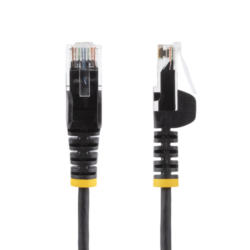 STARTECH.COM.com 15m Black Slim CAT6 Ethernet Cable, Snagless, 28AWG, LSZH, LTW