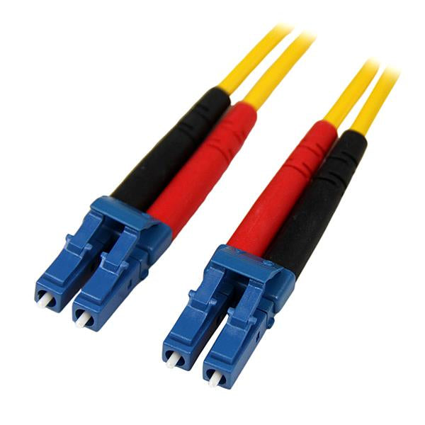 StarTech SMFIBLCLC1, 1m Single Mode Duplex Fiber Patch Cable - LC to LC OS1 Single Mode 9/125 Duplex LSZH Fiber Patch Cord - Yellow, 1 meter, Limited Lifetime