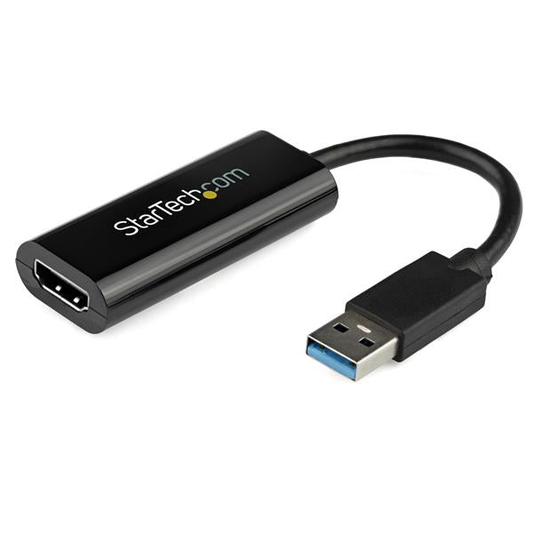 Startech USB32HDES, Slim USB3.0 to HDMI External Video Card Multi Monitor Adapter, Male to Female, 2 Year Warranty