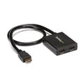 Startech ST122HD4KU, 4K HDMI 2 Port Video Splitter, 1x2 HDMI, USB or power Adapter, Black, 1 Year Warranty