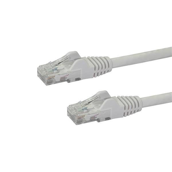 StarTech.com 2m CAT6 Ethernet Cable - White CAT 6 Gigabit Ethernet Wire -250MHz 100W PoE RJ45 UTP Network/Patch Cord Snagless w/Strain Relief Individually Tested