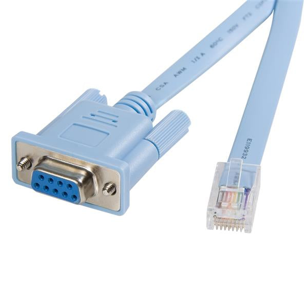 Startech DB9CONCABL6, RJ-45 to 9-Pin DB-9 Serial, Male to female, Length: 1.83m, Blue, Limited Lifetime Warranty