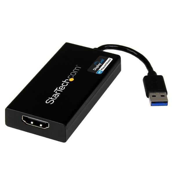 Startech USB32HD4K, USB3.0 to 4k HDMI External Multimonitor Video Graphic Adapter, Displaylink Certified, Supports Mac and Windows, 2 Year Warranty