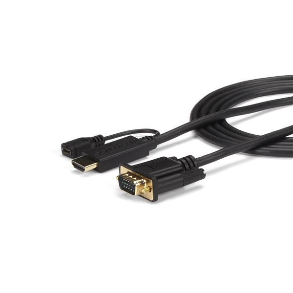 Startech HD2VGAMM6, HDMI to VGA Cable - 1.8m (6 ft.), 1080p, 1920 x 1200, Active HDMI Cable, Monitor Cable, Computer Cable, 1 Year
