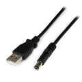 STARTECH 1M USB A TO 5.5mm DC BARREL CONNECTOR (5V), LTW